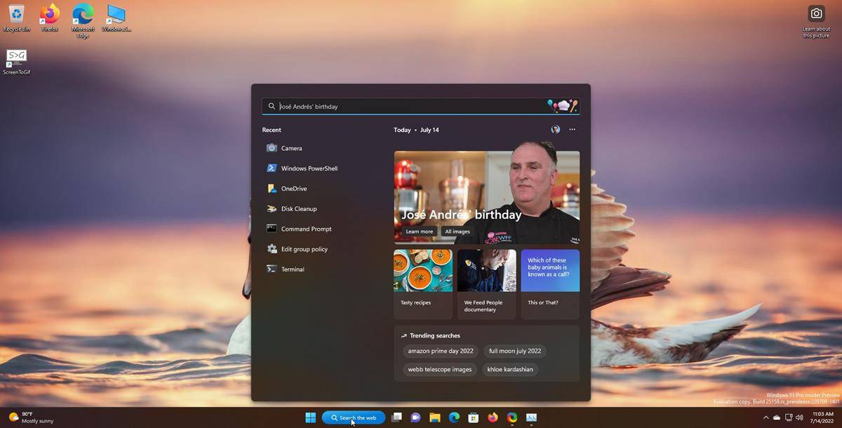 Search-the-Web-shortcut-on-the-Taskbar