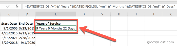 years-of-service-excel-datedif-years-months-days-service