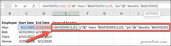years-of-service-excel-datedif-years-months