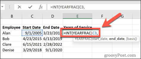 years-of-service-excel-yearfrac-start-date