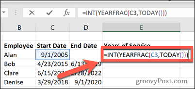 years-of-service-excel-yearfrac-today