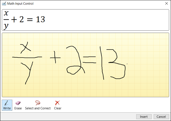 InkToMathWord-OfficeInk