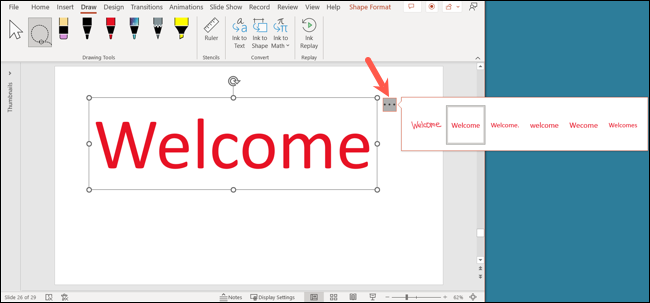 TextSuggestionsPowerPoint-OfficeInk