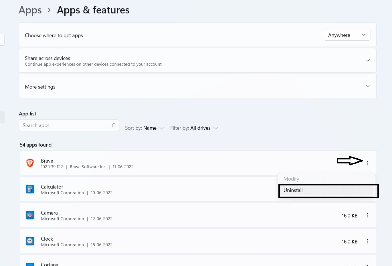 Uninstall_command_for_Brave_browser_on_Windows_PC