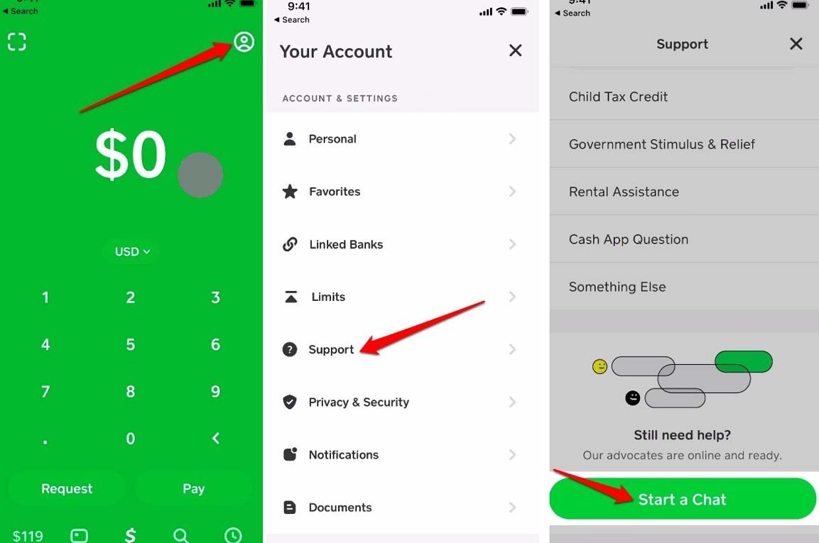 message-Cash-app-support