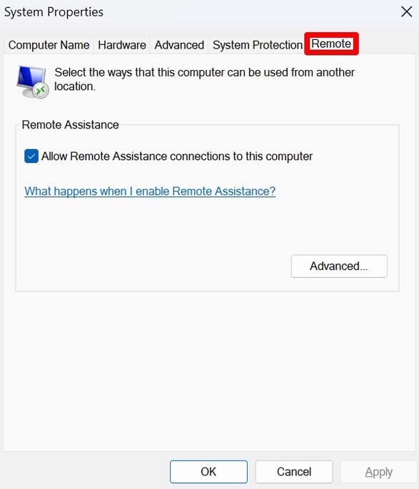 remote-access-settings-system-properties
