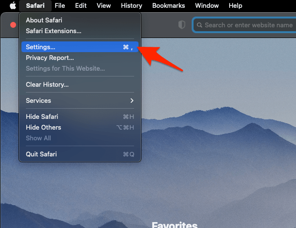 Apple_Safari_Settings_menu