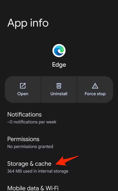 Storage_and_Cache_menu_in_Edge_app_on_Android_Settings