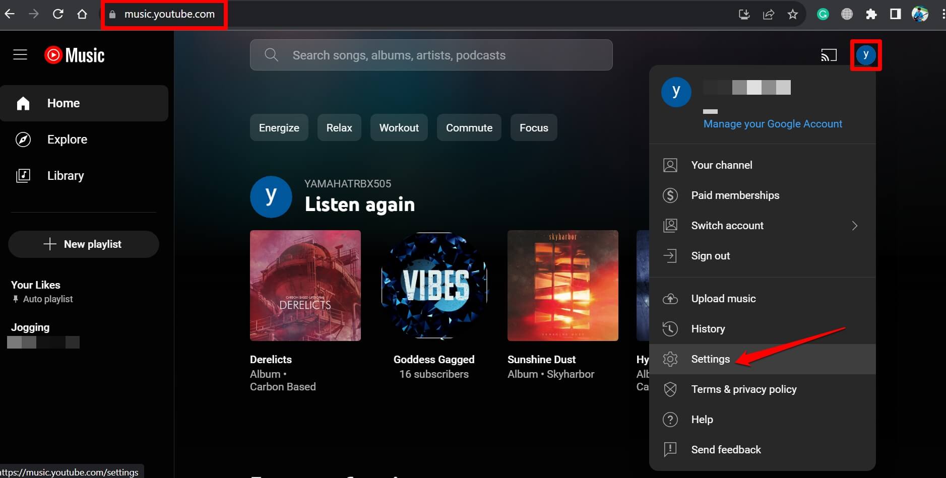 YouTube-Music-settings