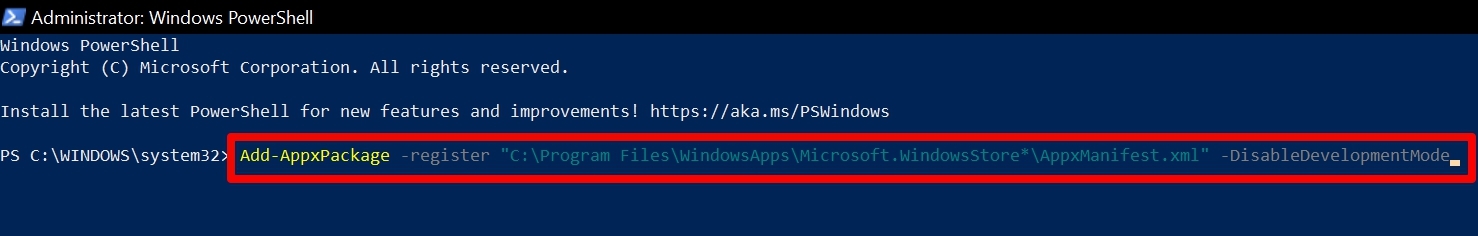 reinstall-Microsoft-Windows-store