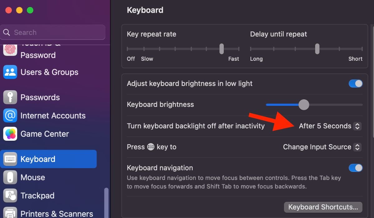 keyboard-inactivity-settings