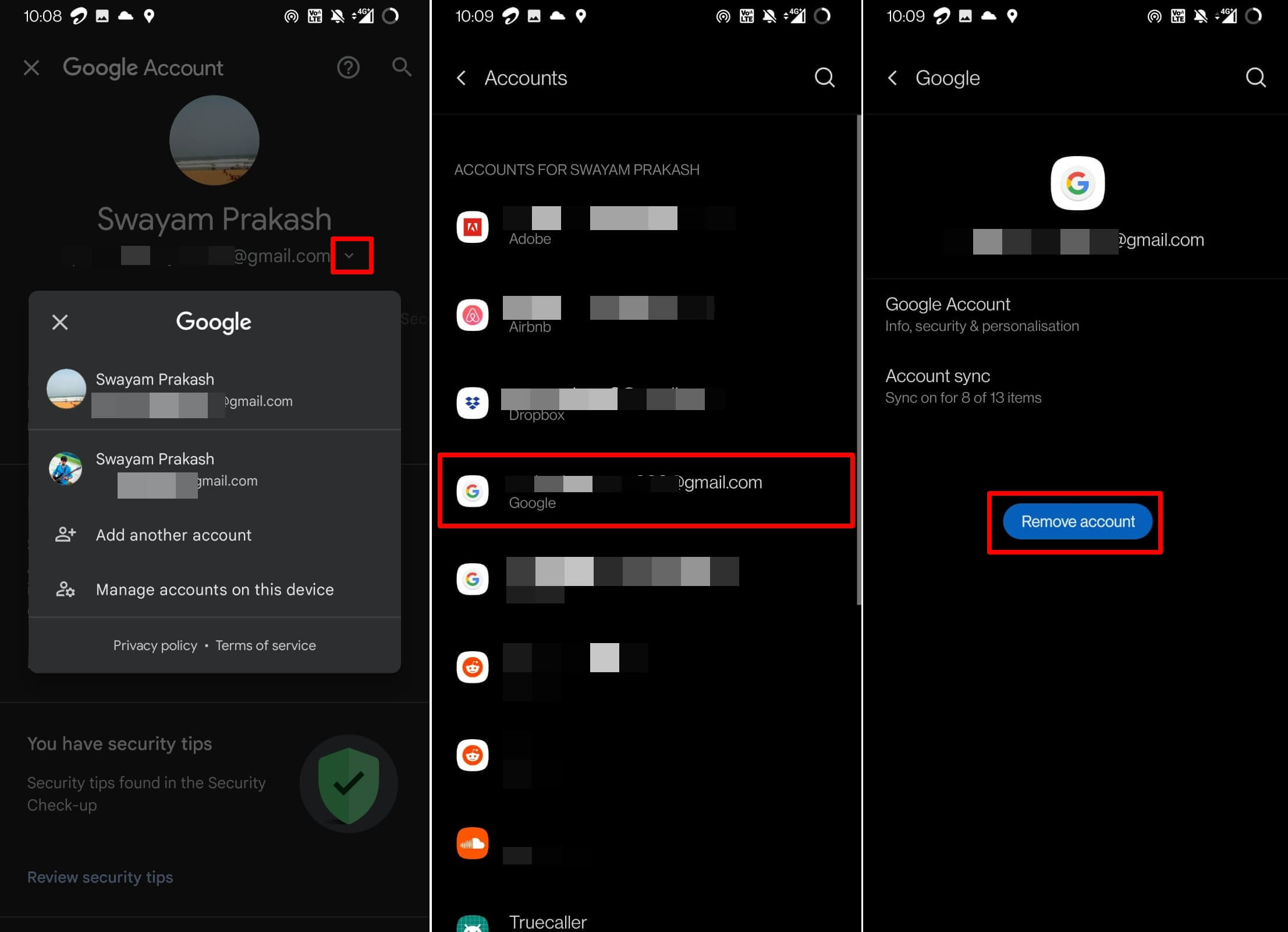 remove-YouTube-account