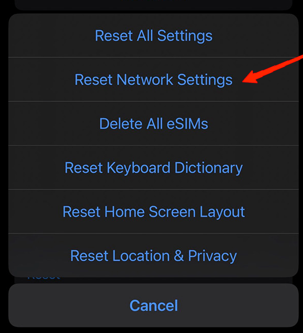 Tap-on-Reset-and-select-Reset-Network-Settings