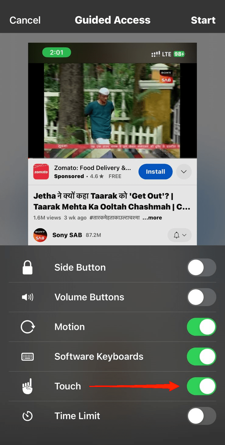 Disable-Touch Disable-Touch