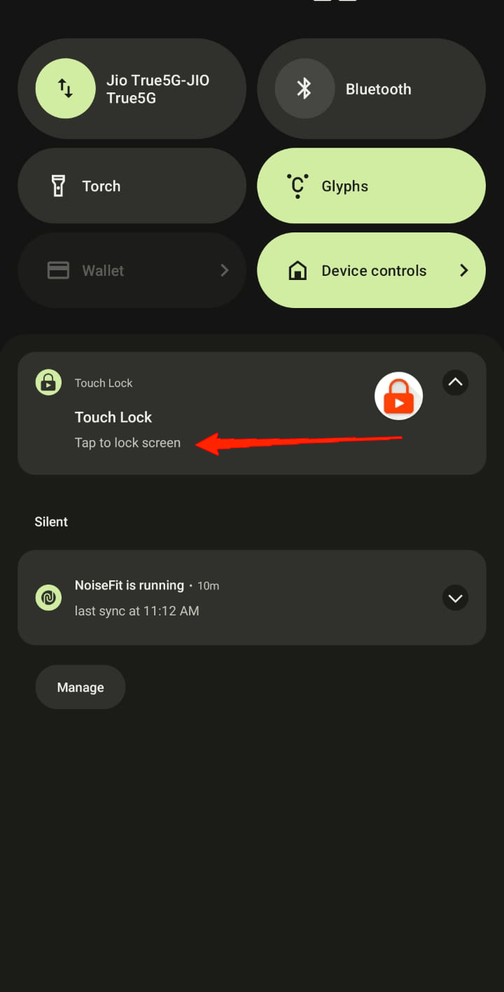 Touch-Lock-Notification