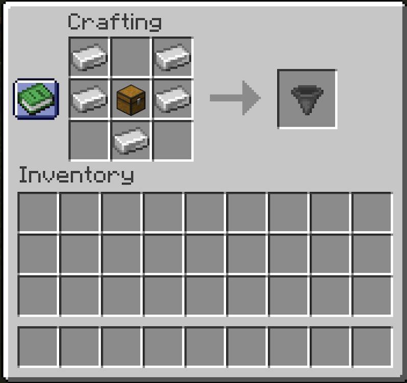 Make-a-Hopper-crafting-recipe-for-a-hopper-in-Minecraft