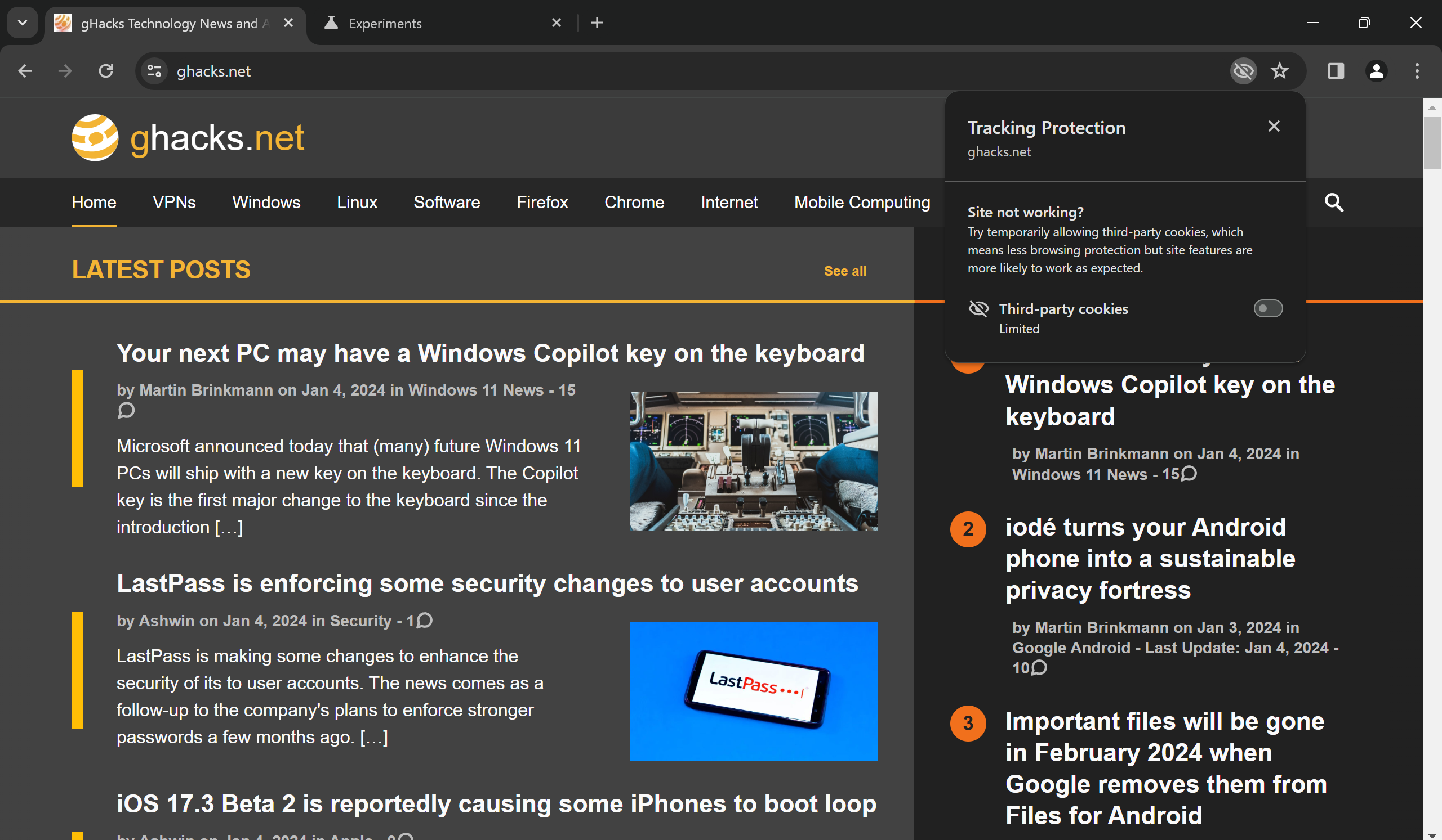 google-chrome-tracking-protection