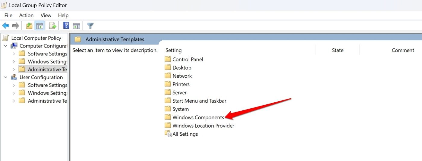 access-windows-components
