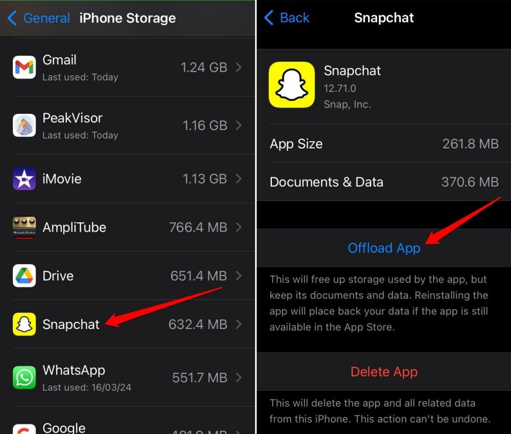 offload-snapchat-app-iOS